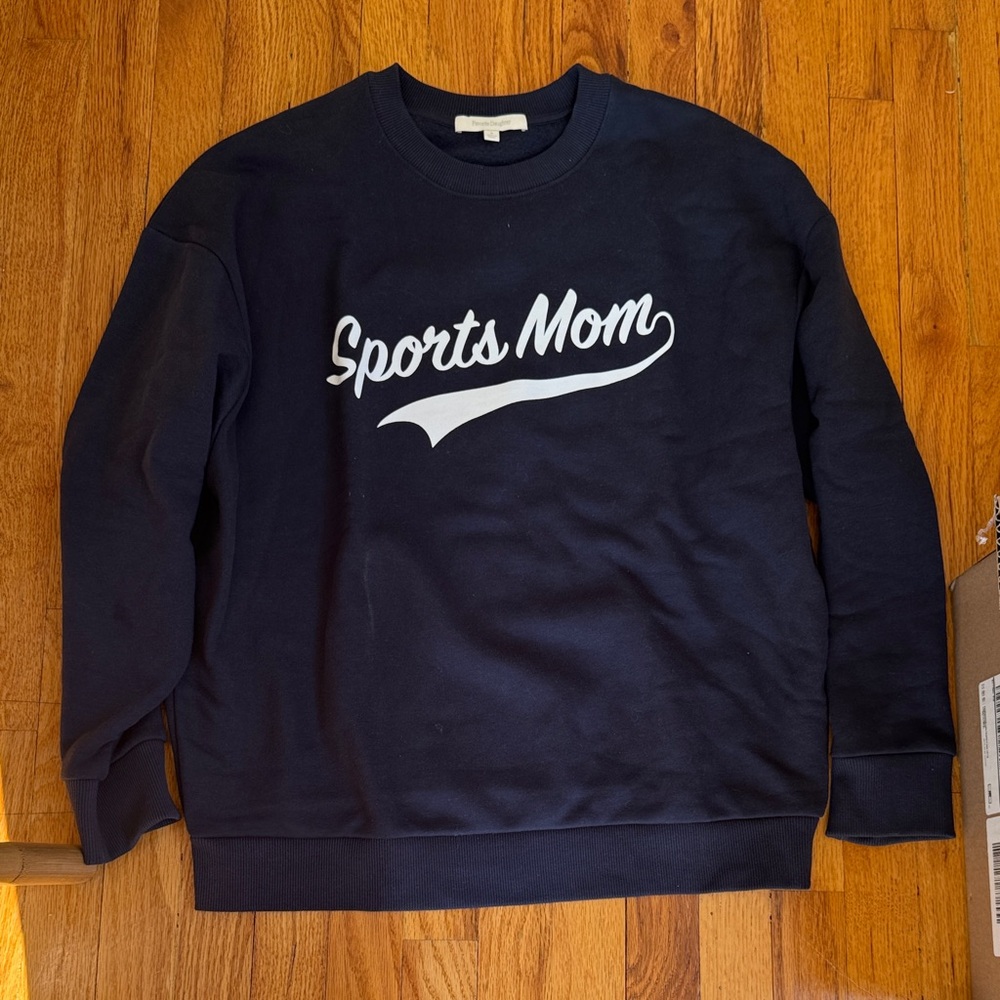 Navy 'Sports Mom' Crewneck Sweatshirt